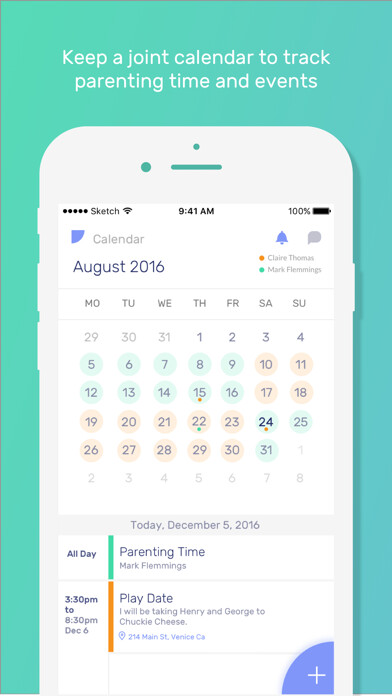 Emulate iPhone app Fayr - Co-Parenting Simplified using MyAndroid
