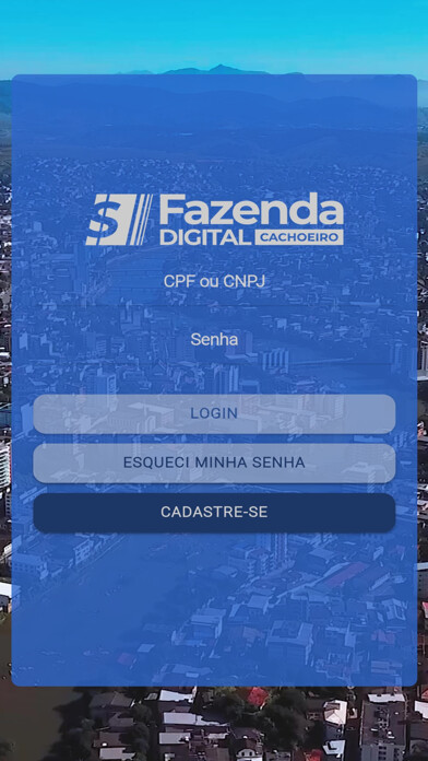 Emulate iPhone app Fazenda Digital Cachoeiro using MyAndroid