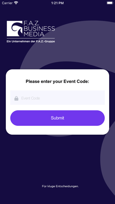 Emulate iPhone app F.A.Z.-Fachverlag Events using MyAndroid