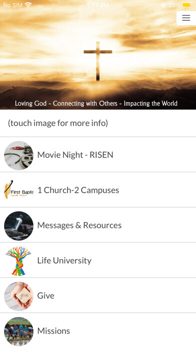 Emulate iPhone app FBC Cassville using MyAndroid Emulate iPhone app FBC Cassville using MyAndroid