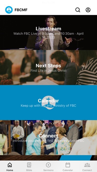 Emulate iPhone app FBC Marble Falls using MyAndroid
