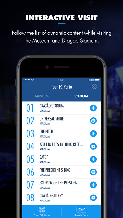 Emulate iPhone app FC Porto Museum & Tour using MyAndroid