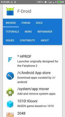 Emulate Android APK F-Droid