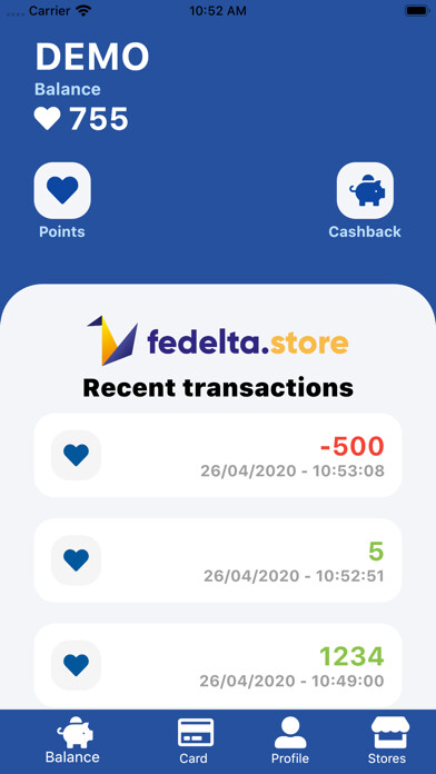 Emulate iPhone app fedelta.store using MyAndroid