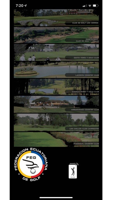 Emulate iPhone app Federacion Ecuatoriana de Golf using MyAndroid