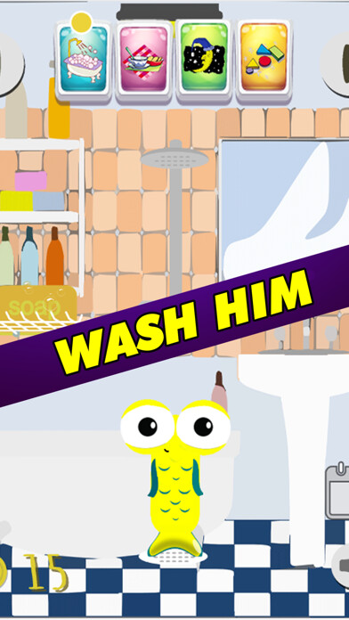 Emulate iPhone app Feed And Grow Fish Minion Life using MyAndroid