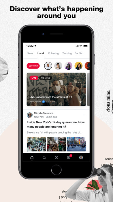 Emulate iPhone app Feedc - Local news using MyAndroid