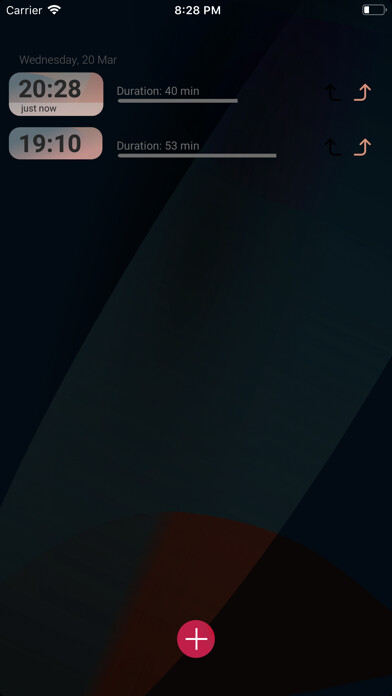 Emulate iPhone app Feeding Memo using MyAndroid