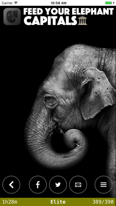 Emulate iPhone app Feed Your Elephant Capitals using MyAndroid