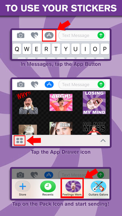 Emulate iPhone app Feelings Meme Stickers using MyAndroid Emulate iPhone app Feelings Meme Stickers using MyAndroid