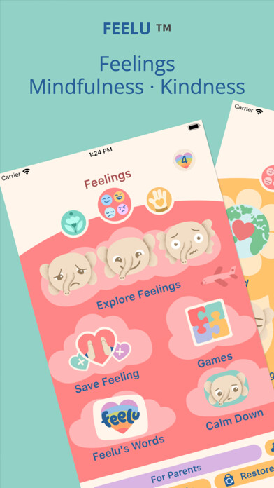 Emulate iPhone app Feelu: Emotions & Mindfulness using MyAndroid