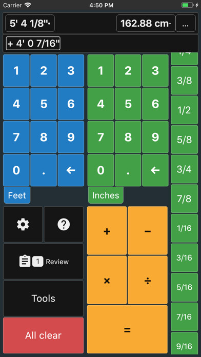 Emulate iPhone app Feet and Inches Calculator using MyAndroid Emulate iPhone app Feet and Inches Calculator using MyAndroid