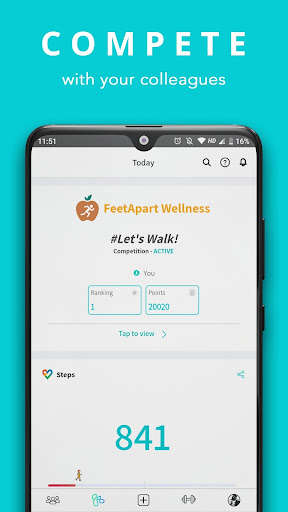 Run android online APK FeetApart - Corporate Wellness from MyAndroid or emulate FeetApart - Corporate Wellness using MyAndroid