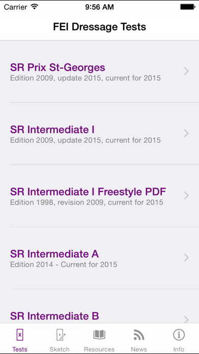 Emulate iPhone app FEI EquiTests 3 - Dressage using MyAndroid