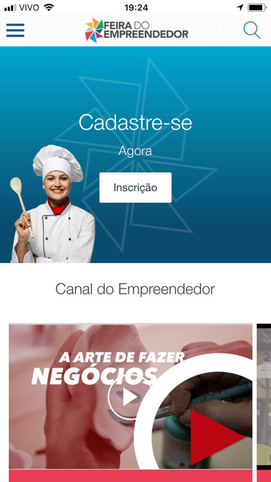 Emulate iPhone app Feira do Empreendedor Recife using MyAndroid
