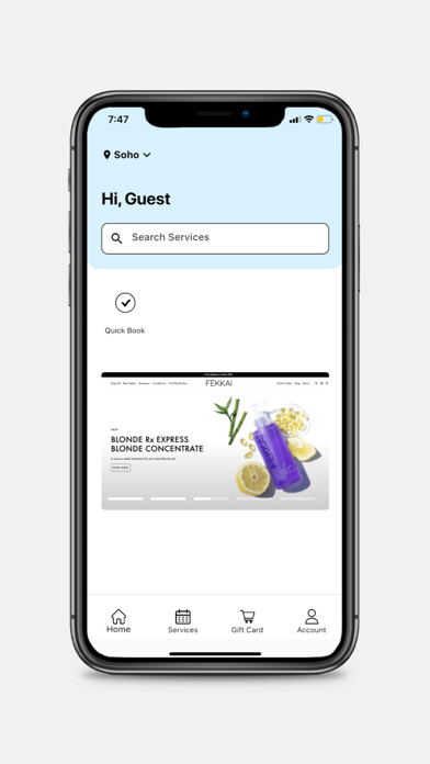 Emulate iPhone app Fekkai Salons using MyAndroid Emulate iPhone app Fekkai Salons using MyAndroid