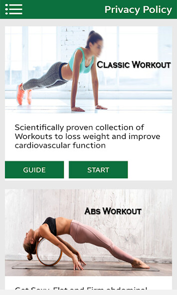Run android online APK Female Weight Loss in 30 days - Women Workout from MyAndroid or emulate Female Weight Loss in 30 days - Women Workout using MyAndroid