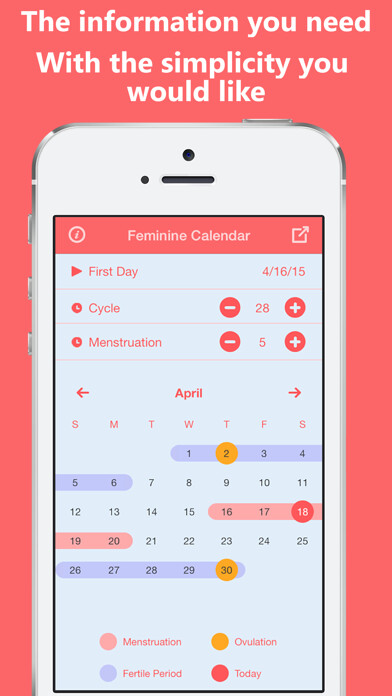 Emulate iPhone app Feminine Calendar using MyAndroid Emulate iPhone app Feminine Calendar using MyAndroid