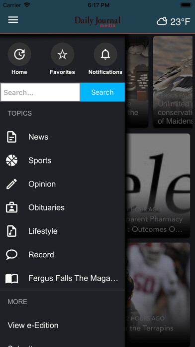 Emulate iPhone app Fergus Falls Journal using MyAndroid Emulate iPhone app Fergus Falls Journal using MyAndroid