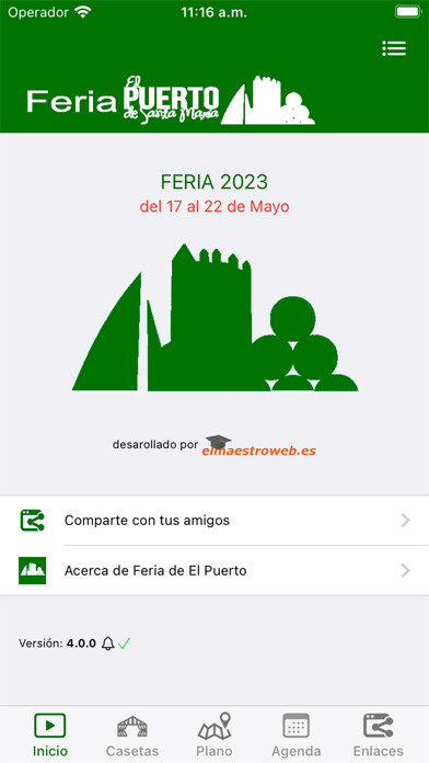 Emulate iPhone app Feria de El Puerto using MyAndroid Emulate iPhone app Feria de El Puerto using MyAndroid