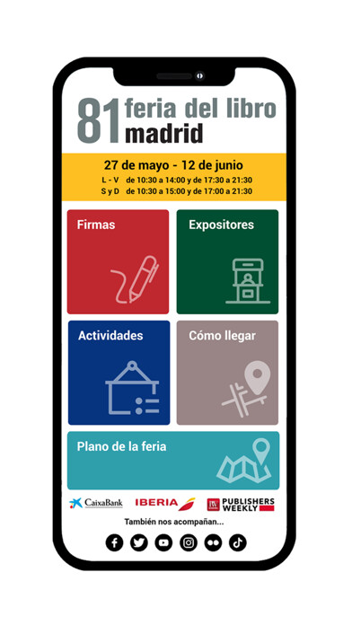 Emulate iPhone app Feria del Libro de Madrid 2022 using MyAndroid
