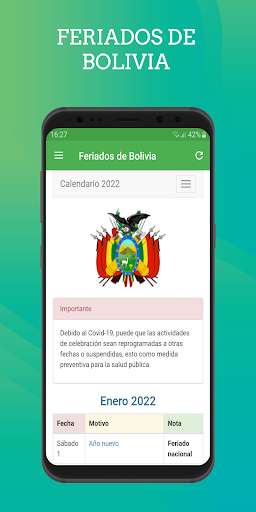 Run android online APK Feriados de Bolivia 2022 from MyAndroid or emulate Feriados de Bolivia 2022 using MyAndroid Run android online APK Feriados de Bolivia 2022 from MyAndroid or emulate Feriados de Bolivia 2022 using MyAndroid