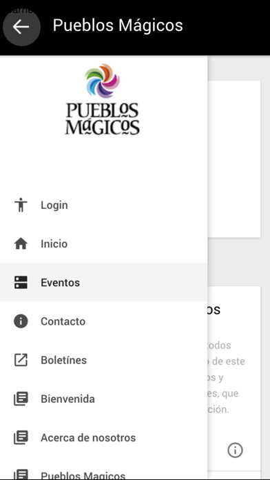 Emulate iPhone app Feria Pueblos Mágicos using MyAndroid