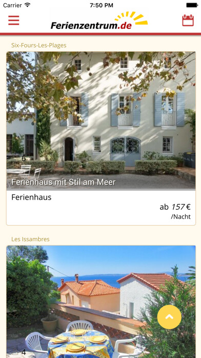 Emulate iPhone app Ferienzentrum.de - Ferienhaus & Ferienwohnung using MyAndroid