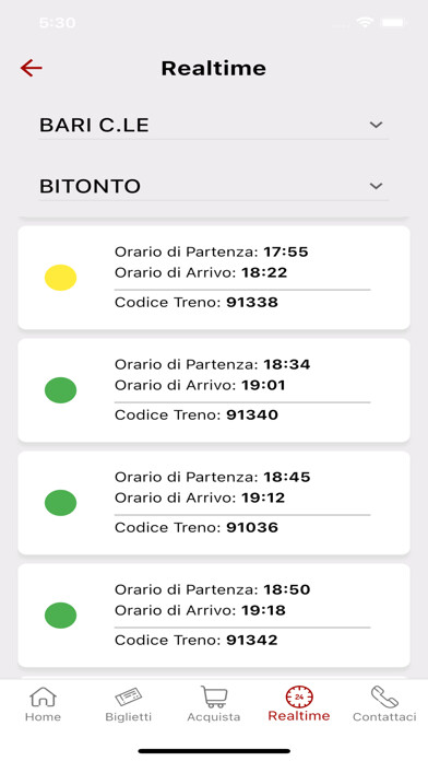 Emulate iPhone app Ferrotramviaria Spa using MyAndroid