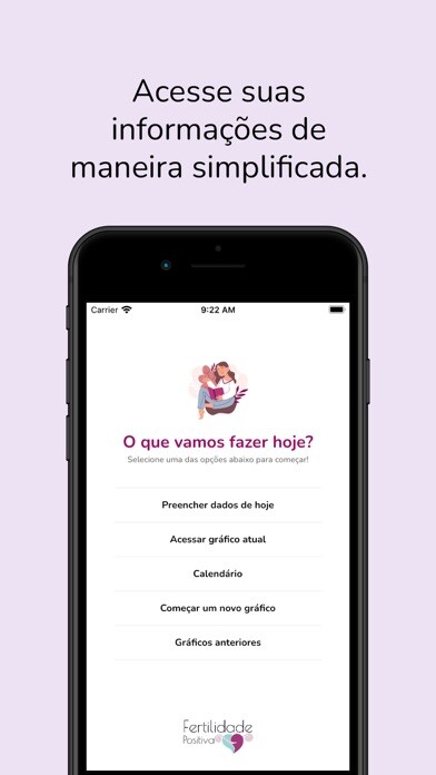 Emulate iPhone app Fertilidade Positiva using MyAndroid