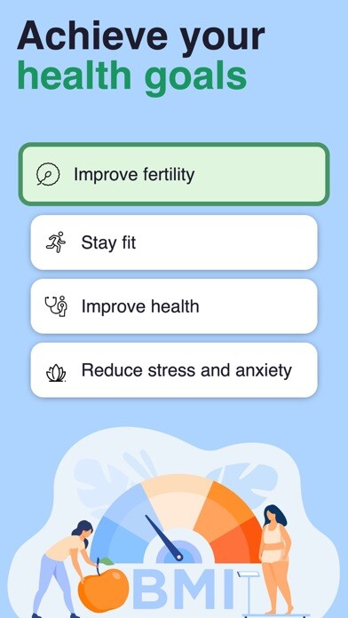 Emulate iPhone app Fertility Tracker - Meal Plans using MyAndroid