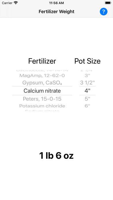 Emulate iPhone app Fertilizer Weight by Clay Pot using MyAndroid