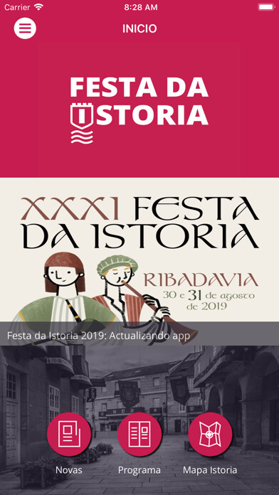 Emulate iPhone app Festa da Istoria using MyAndroid