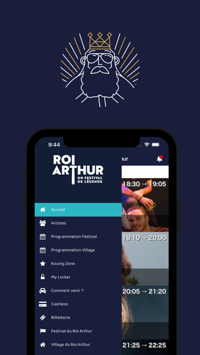 Emulate iPhone app Festival du Roi Arthur using MyAndroid