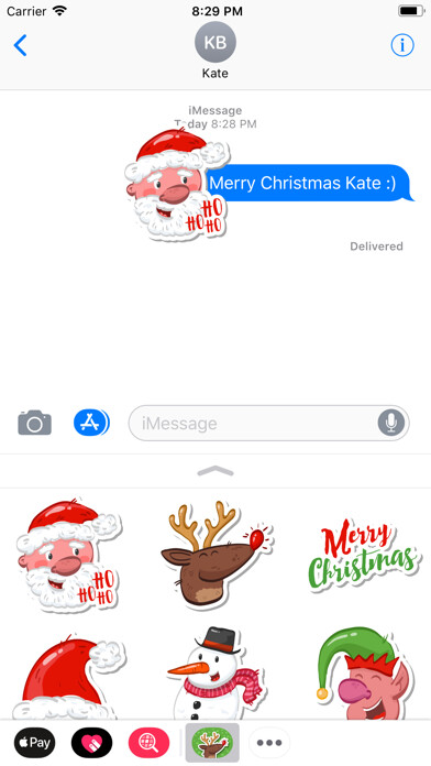 Emulate iPhone app Festive Christmas Stickers using MyAndroid Emulate iPhone app Festive Christmas Stickers using MyAndroid