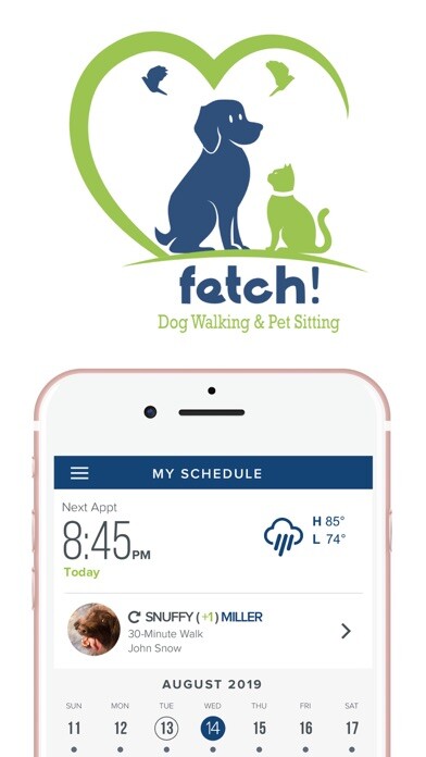 Emulate iPhone app Fetch! Dog Walking using MyAndroid