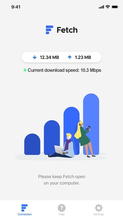 Emulate iPhone app Fetch - Fetch Me Some Internet using MyAndroid