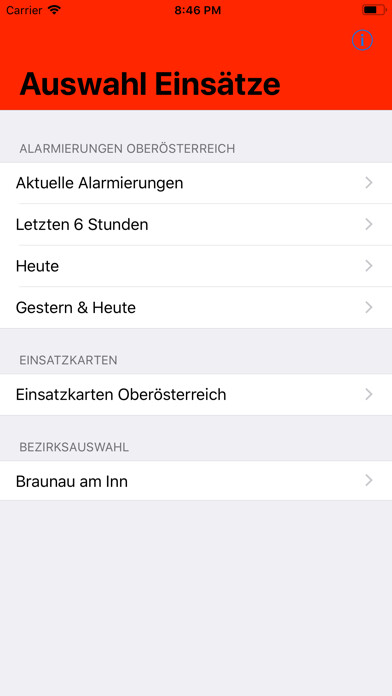 Emulate iPhone app Feuerwehr Einsätze OÖ using MyAndroid Emulate iPhone app Feuerwehr Einsätze OÖ using MyAndroid