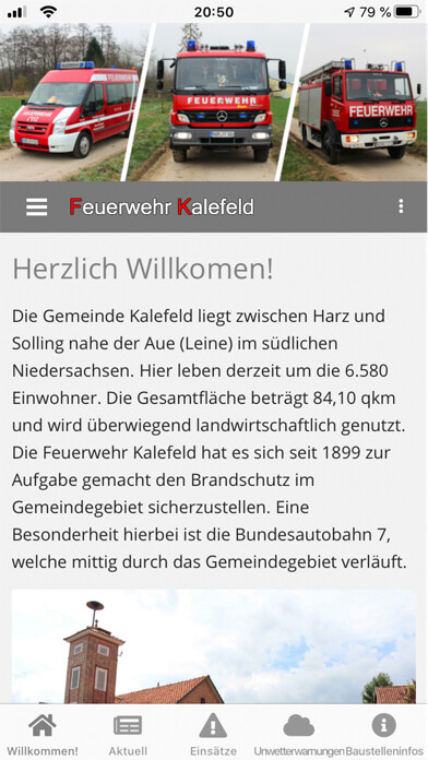 Emulate iPhone app Feuerwehr Kalefeld using MyAndroid Emulate iPhone app Feuerwehr Kalefeld using MyAndroid