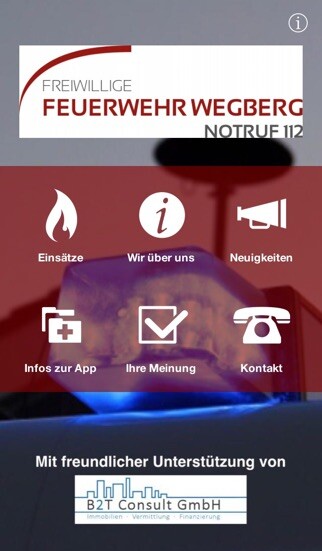 Emulate iPhone app Feuerwehr Wegberg V2 using MyAndroid Emulate iPhone app Feuerwehr Wegberg V2 using MyAndroid