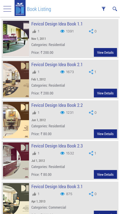 Emulate iPhone app Fevicol Design Ideas using MyAndroid