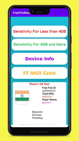 Run android online APK FF max sensitivity  tool from MyAndroid or emulate FF max sensitivity  tool using MyAndroid