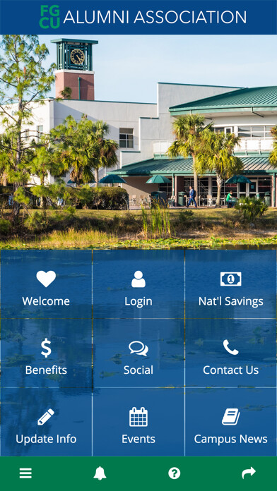 Emulate iPhone app FGCU Alumni Association using MyAndroid