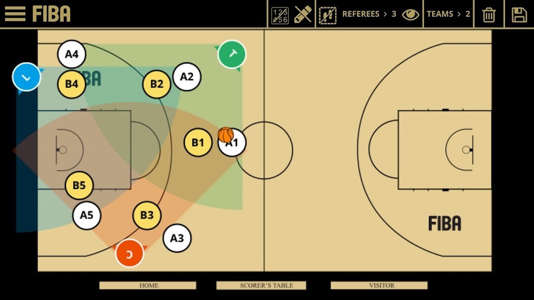Emulate iPhone app FIBA iRef Pre-Game using MyAndroid