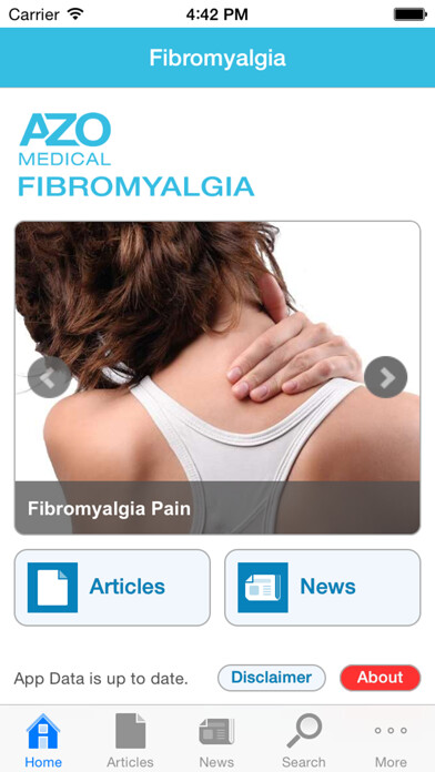 Emulate iPhone app Fibromyalgia by AZoMedical using MyAndroid Emulate iPhone app Fibromyalgia by AZoMedical using MyAndroid
