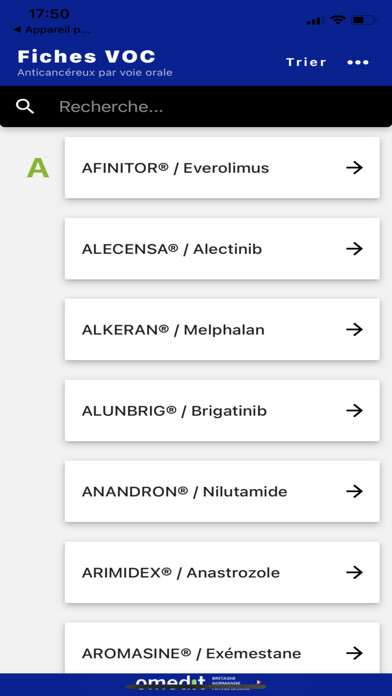 Emulate iPhone app Fiches VOC using MyAndroid