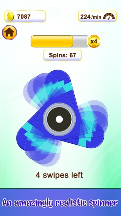 Emulate iPhone app Fidget Hand Spinner 2D Twister using MyAndroid