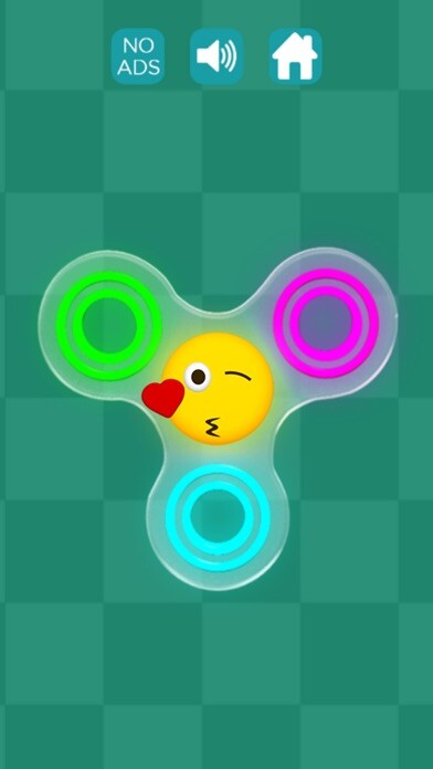 Emulate iPhone app Fidget Spinner Wheel Toy - Stress Relief Emojis using MyAndroid