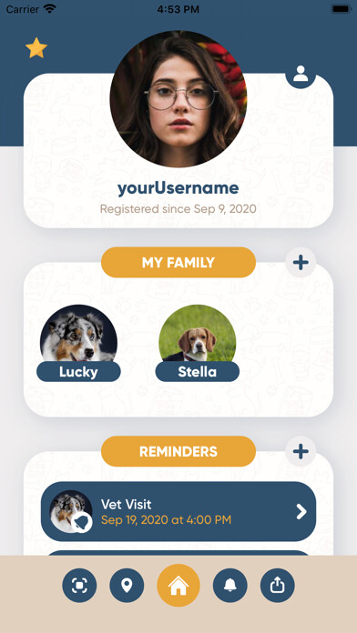 Emulate iPhone app Fido - Dog Life Assistant using MyAndroid