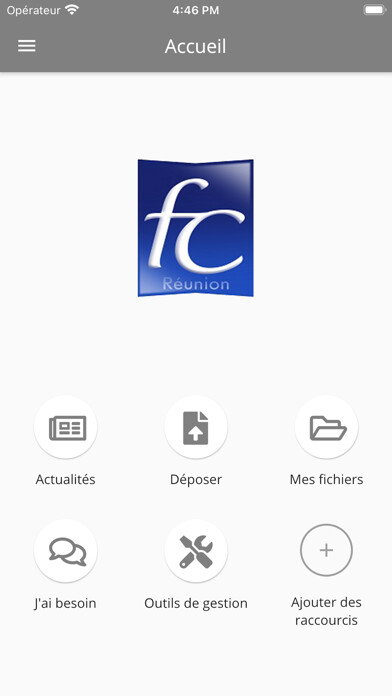 Emulate iPhone app Fiduciaire Conseil Runion using MyAndroid